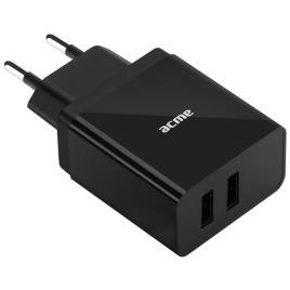 Ch205 Wall Charger 2x Usb One Size Black