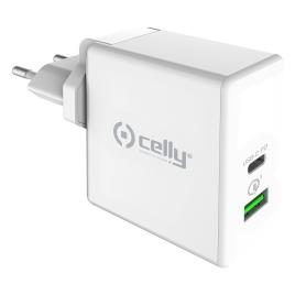 Celly Usb/type C Home Fast Charger 3.0 18+45w One Size White
