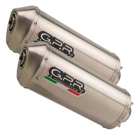 Gpr Exhaust Systems Silencioso Satinox Dual Slip On Sl Falco 1000 00-04 Homologated One Size Satin Silver / Satin Silver