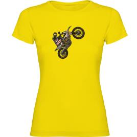 Kruskis Camiseta De Manga Curta Motocross M Yellow