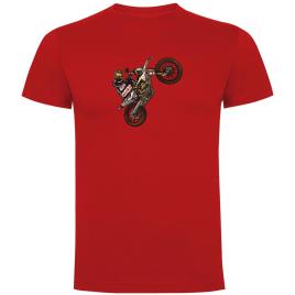 Camiseta De Manga Curta Motocross L Red