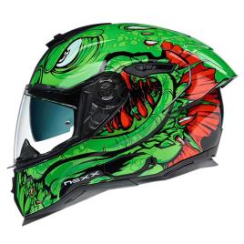 Capacete Integral Sx.100r Abisal M Green / Red