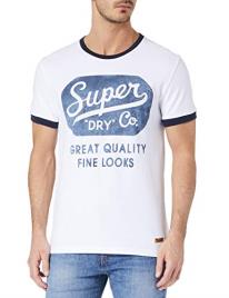 Superdry T-shirt com gola redonda, Workwear Ringer