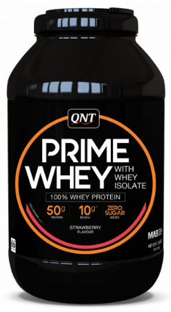 Bebida QNT PRIME WHEY- 100 % Whey Isolate & Concentrate Blend 2 kg Strawberry mas0039