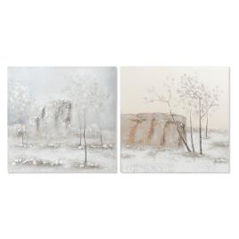 Pintura  Tela Árvores (2 pcs) (100 x 3.8 x 100 cm)