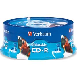 CD-R Verbatim Imprimível 52x - Pack 25