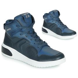 Geox  Sapatilhas de cano-alto J XLED BOY  Azul Disponível em tamanho para rapaz 32,33.Criança > Menino > Sapatos > Tenis