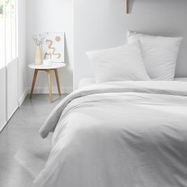 Today  Conjunto de roupa de cama HC4 Macrame Coton Percale TODAY Prestige Craie  Branco  240x260 cm.Casa >Conjunto de roupa de cama