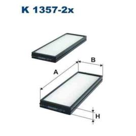 Filtro de habitáculo filtron k1357-2x