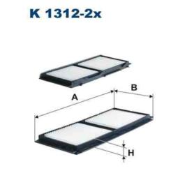 Filtros habitáculo padrão filtron k1312-2x
