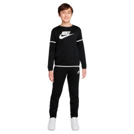 Nike Traje De Treino Sportswear Poly 13-15 Years Black / Black / White / White