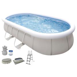 Avenli Piscinas Tubulares Frame Oval Pool Set 800gal Filter Pump+filter+ladder+ground Cloth And Cover 540 x 304 x 106 cm