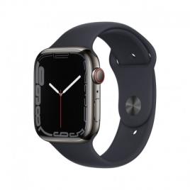 Apple Watch Series 7 GPS + Cellular 45mm Graphite Stainless Steel With Midnight Sport Band-Regular - 0194253115861