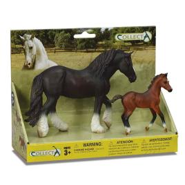 Collecta Do Set 2 Peça Cavalos Sobre Plataforma Figura 3-6 Years Multicolor