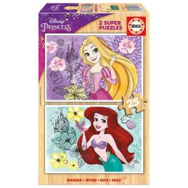 Educa Borras Puzzle 2x25 Disney Princess (rapunzel + Ariel) One Size Multicolor