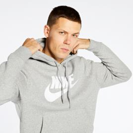 Sweatshirt Nike Club Logo - Cinza - Sweat Homem