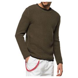Replay Suéter Tricotado Com Decote Redondo Hyperflex S Dark Olive