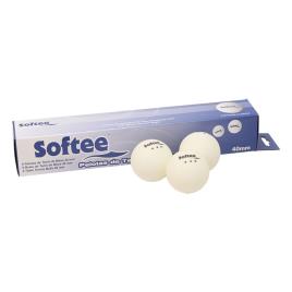 Softee Bolas Ping Pong Table Tennis 40 Mm 6 Balls White