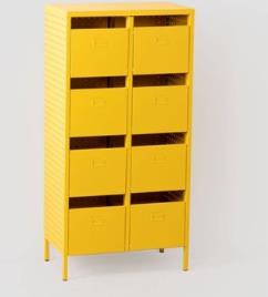 Cômoda SKLUM Abël (Aço - Amarelo - 105 x 52 x 30 cm)