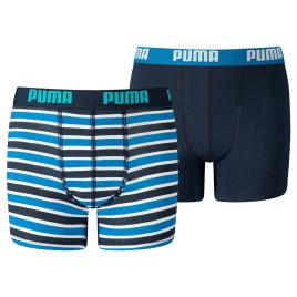 Puma Boxer Basic Printed Stripe 2 Pares 13-14 Years Blue