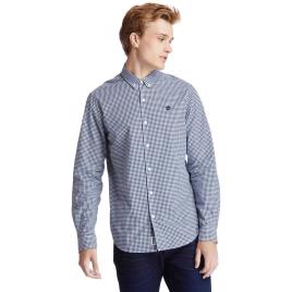 Camisa Manga Comprida Suncook Riveer Poplin Medium Gingham Regular L Dark Sapphire YD