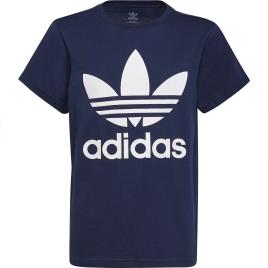 Adidas Originals Camiseta De Manga Curta Trefoil 13-14 Years Blue 1