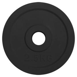 Softee Placa De Peso Revestida De Borracha 2.5 Kg 2.5 kg Black