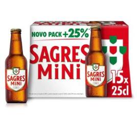 Cerveja Sagres Mini Pack15 25cl