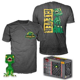 Funko Pop And Short Sleeve T-shirt Jurassic Park Velociraptor Exclusive Colorido S
