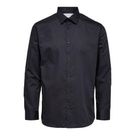 Selected Regethan Classic Long Sleeve Shirt Preto 2XL