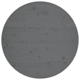 vidaXL Tampo de mesa pinho maciço Ø90x2,5 cm cinzento