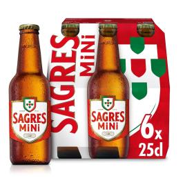 Cerveja Sagres Mini Pack6 25cl