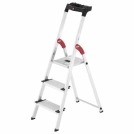Hailo Easyclix 5_8813-001 3 Steps Aluminum Ladder Prateado