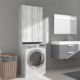 vidaXL Armário máquina de lavar roupa 64x25,5x190 cm sonoma cinza