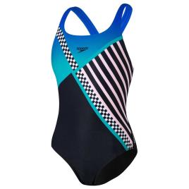 Speedo Digital Placement Medalist Swimsuit Azul,Preto 7-8 Years