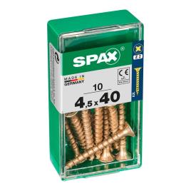 Spax Spax Yellox 4.5x40 Mm Flat Head Wood Screw 10 Units