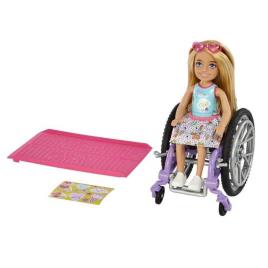 Barbie Chelsea With Wheelchair Doll Rosa