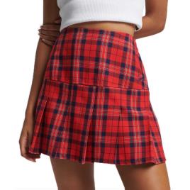 Superdry Vintage Check Pleat Mini Skirt  S