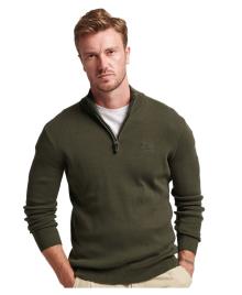 Superdry Vintage Embroided Henley Sweater Verde 2XL Homem