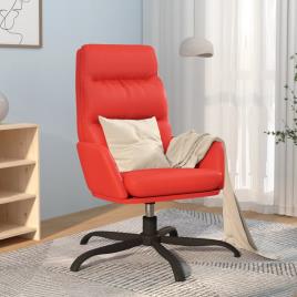 vidaXL Cadeira de descanso couro artificial vermelho