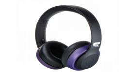 Headphones Bluetooth Recarregáveis c/ Bolsa (Preto/Lilás) - 