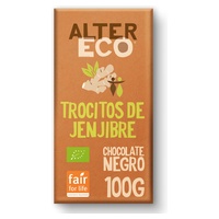 Chocolate preto com pedaços de gengibre orgânicos 100 g - Altereco