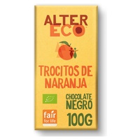 Chocolate preto orgânico com laranja 100 g - Altereco