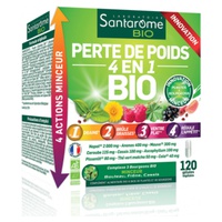 4 em 1 perda de peso orgânico 120 cápsulas - Santarome