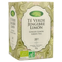 Chá Verde com Gengibre e Limão Bio 20 saquetas - Artemis