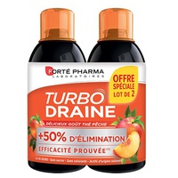 TurboDraine Chá-Pêssego 2 unidades de 500ml - Forté Pharma