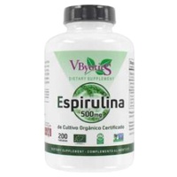Spirulina Orgânica 200 comprimidos de 500mg - Vbyotics