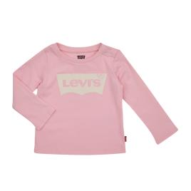 Levis  T-shirt mangas compridas LS BATWING TEE  Rosa Disponível em tamanho para rapariga. 6 mois,12 mois,18 mois,24 mois.Criança > Menina > Roupas > T-shirt mangas compridas