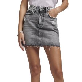 Superdry Vintage Denim Mini Skirt Cinzento 27 Mulher