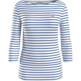 Tommy Hilfiger Slim Stp 3/4 Sleeve Boat Net-shirt 3/4 Sleeve T-shirt Boat Neck  XL Mulher